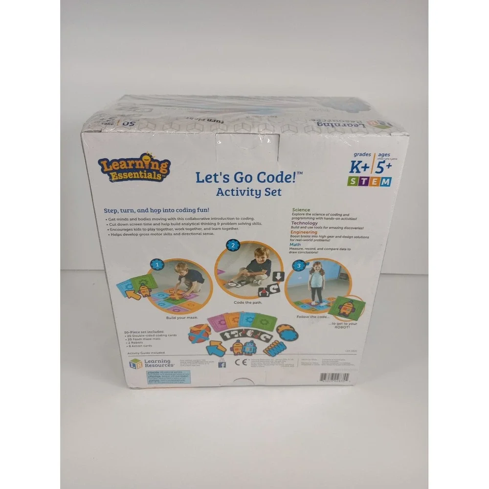 Learning Resources Lets Go Code Activity Set 50pc STEM Toy LER2835 Ages 5+‎ New